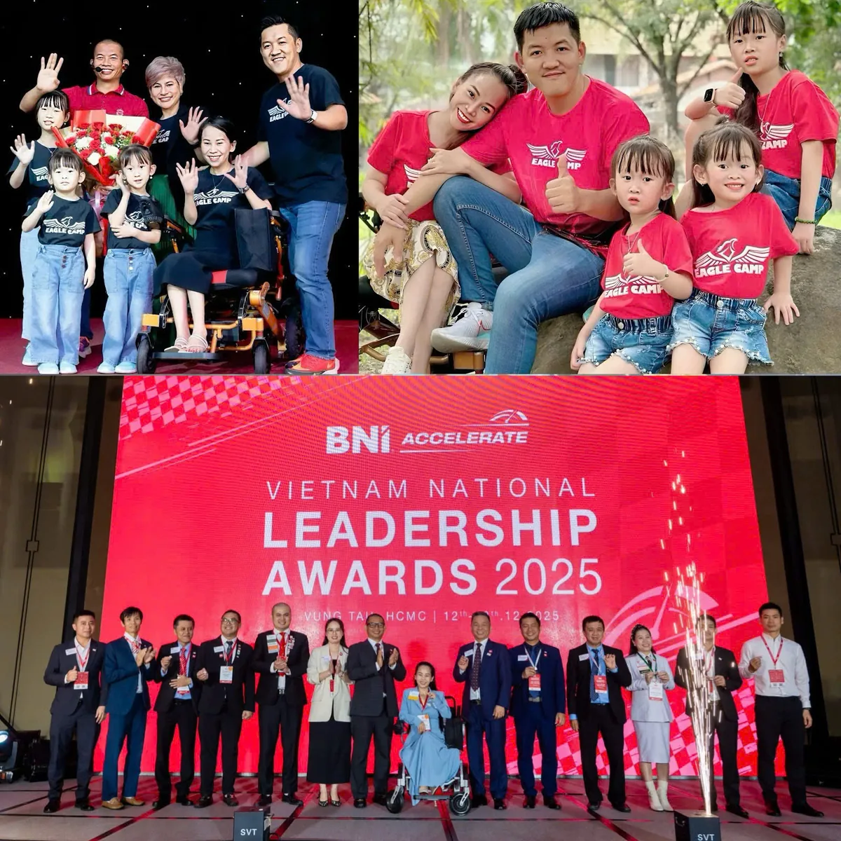 Diễm Thúy cùng gia đình và tại BNI Vietnam National Leadership Awards 2025