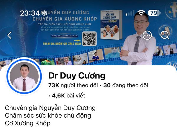 Học viên Dr Duy Cương — kênh 73K follower